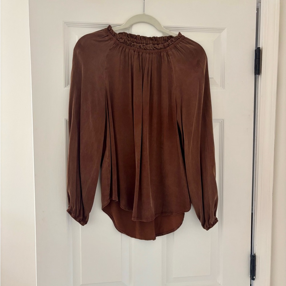 Cloth & Stone Light Chocolate Brown Blouse